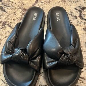 MIA Women's Black Slide Sandals